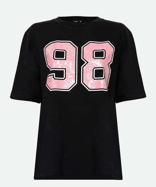Blusa Feminina Estampa Frontal Manga Curta Marisa