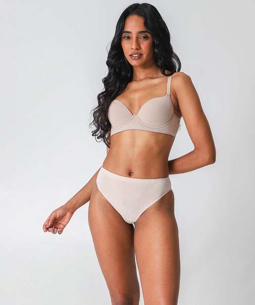 Kit 2 Calcinhas Sem Costura Cintura Alta Preto