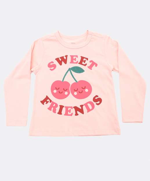 Image_Camiseta Infantil Cerejas Manga Longa Marisa Tam 1 a 3 Rosa