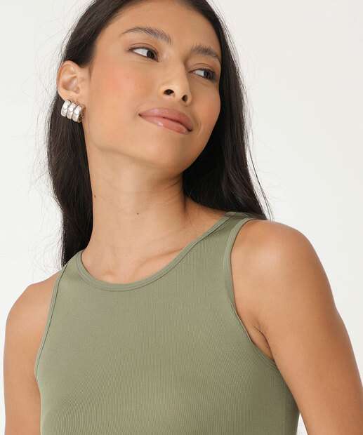Blusa Cropped Feminina Canelada Marisa