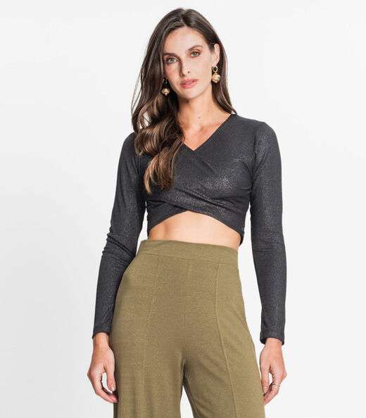 Image_Blusa Feminina Em Ribana Canelada Lurex Rovitex Preto