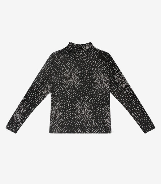 Blusa Feminina Manga Longa Em Viscotorcion Rovitex Preto