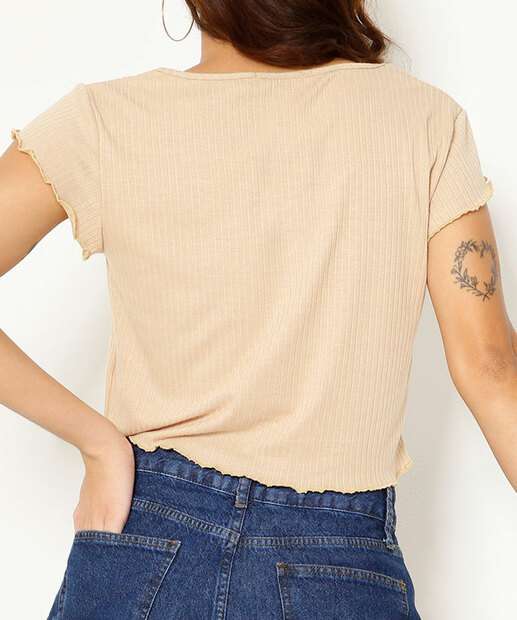 Blusa Cropped Feminina Botões Marisa