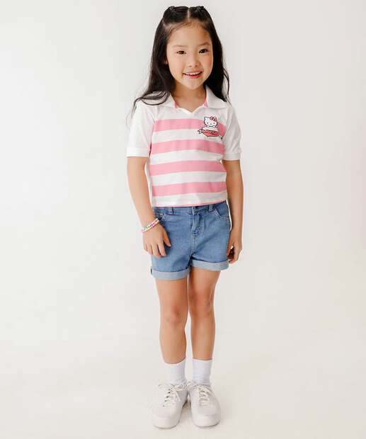 Blusa Infantil Estampa Hello Kitty Sanrio Tam 4 a 10