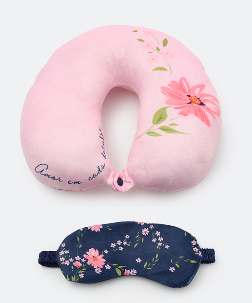 Image_Almofada Pescoço Plush Flores Marisa Rosa