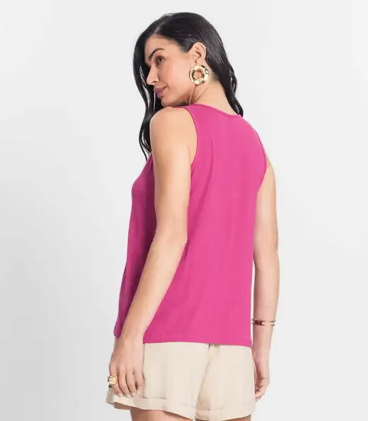 Blusa Feminina Lisa Infinita Cor Rosa