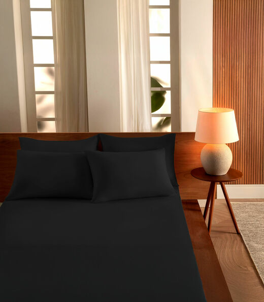 Image_Jogo De Cama King Malha 3 Peças Liso Vivaldi Preto