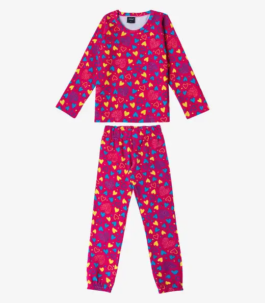 Image_Pijama Infantil Feminino Estapado Select Rosa