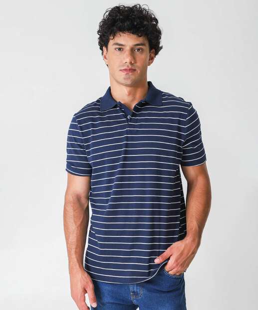 Image_Polo Masculina Listrada Manga Curta MR