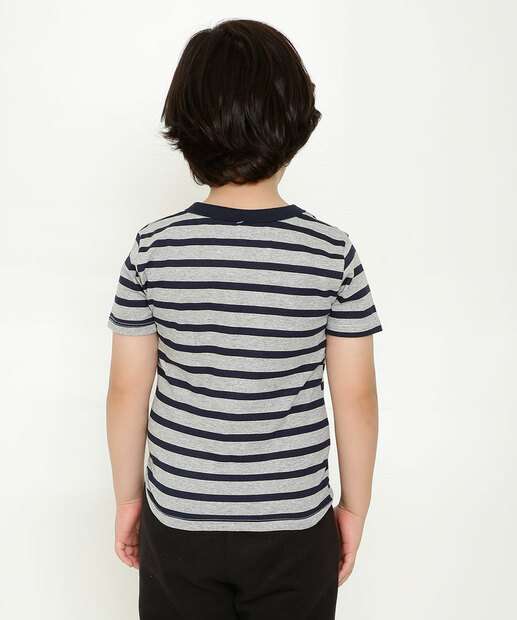 Camiseta Infantil Estampa Dinossauro MR Tam 2 a 14