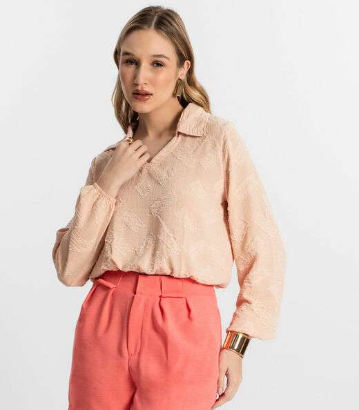 Camisa Manga Longa Rovitex Rosa