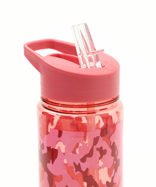 Garrafa Squeeze Esportiva Camuflada Marisa 680ML Vermelho