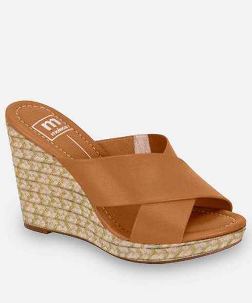 Image_Tamanco Feminino Salto Plataforma Moleca Caramelo