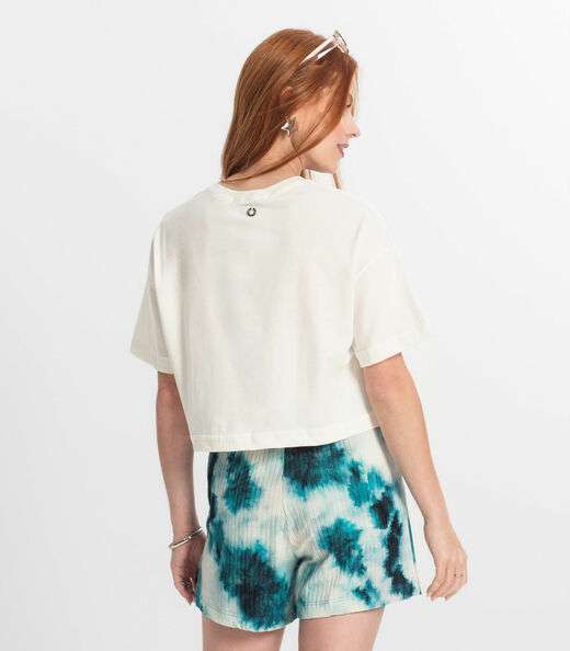 T- Shirt Juvenil Feminina Minty Bege