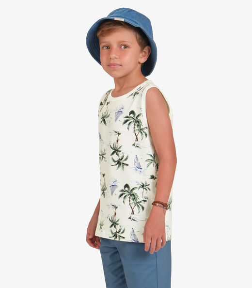 Regata Masculino Cotton Leve Trick Nick Bege