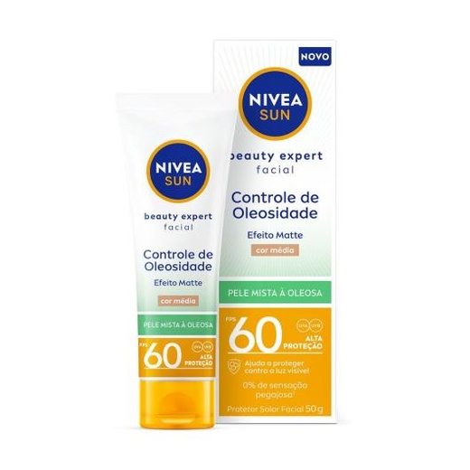 Image_Protetor Solar NIVEA SUN Facial Beauty Expert Controle de Oleosidade Com Cor Méd