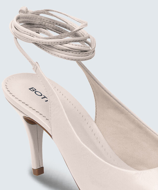 Scarpin Feminino Slingback Salto Fino Amarração Bottero