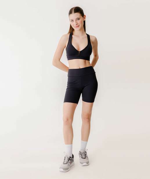 Bermuda Feminina Fitness Cintura Alta Marisa