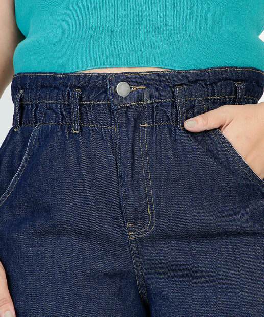 Bermuda Plus Size Feminina Clochard Cintura Alta Uber Jeans