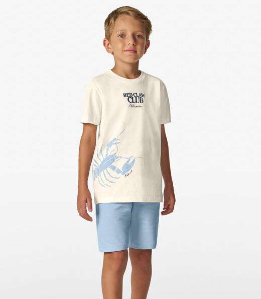 Conjunto Camiseta com Bermuda masculino Trick Nick Off White