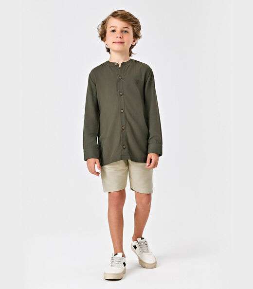 Camisa Infantil Menino Manga Longa Trick Nick Verde