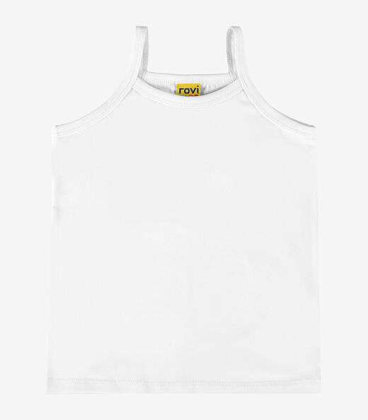 Regata De Alça Infantil Feminina Rovi Kids Branco