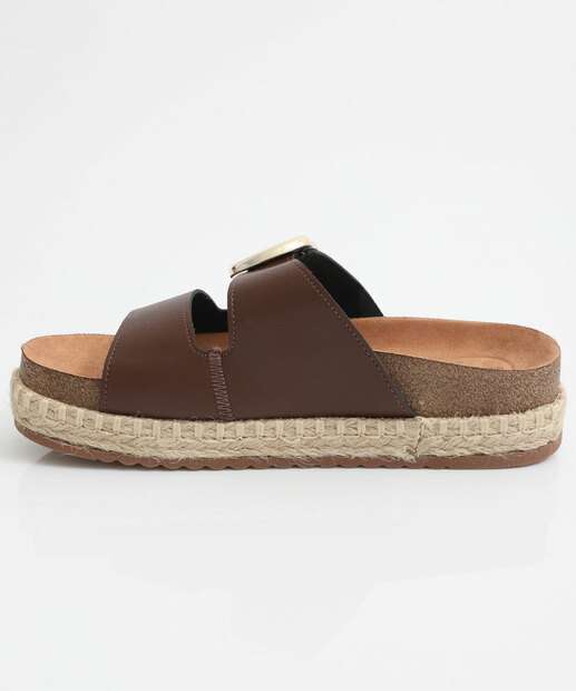 Rasteirinha Feminina Birken Fivela Beira Rio Marrom