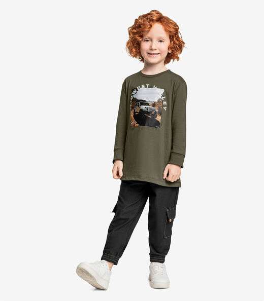 Image_Calça Cargo Infantil Trick Nick Preto