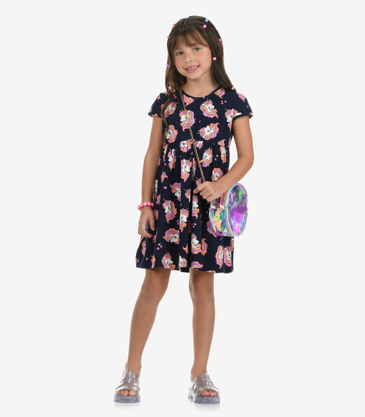 Vestido Cotton Rovi Kids Azul