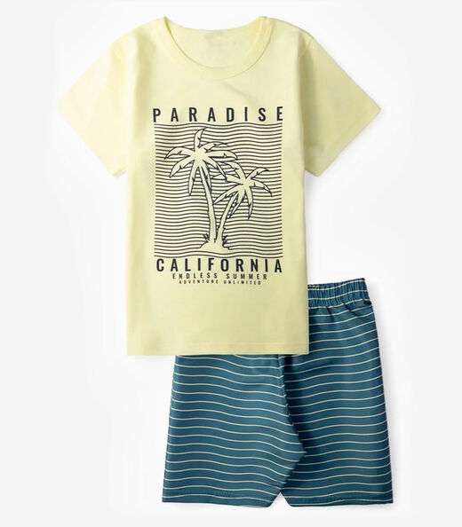 Image_Conjunto Infantil Menino Paradise Select Amarelo