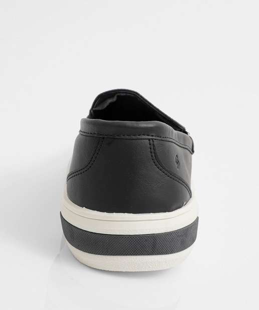 Sapatênis Masculino Slip On Casual Preto 