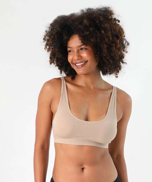 Sutiã Top Bojo Removível Sem Costura Marisa Bege