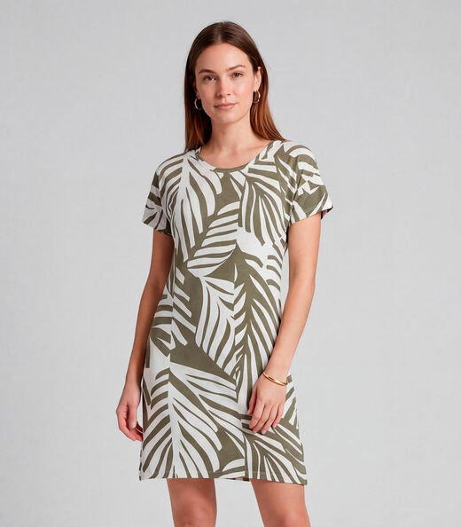 Image_Vestido Básico Com Gola Redonda Infinita Cor Verde