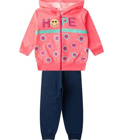 Image_Conjunto De Moletom Infantil Com Capuz Kappes Rosa