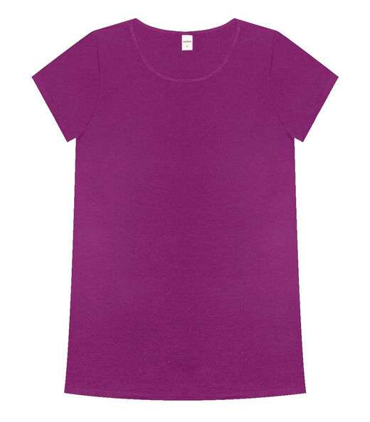 Blusa Básica Alongada Feminina Rovitex Roxo