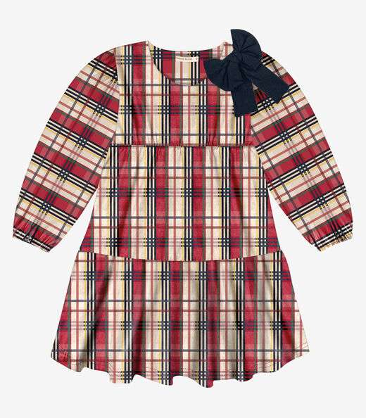 Vestido Infantil Manga Longa Trick Nick Vermelho