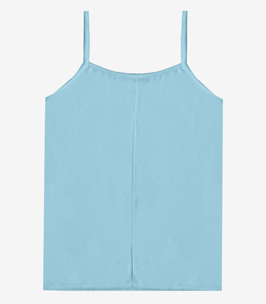 Blusa de Alça Feminina Malha Chanty Infinita Cor Azul