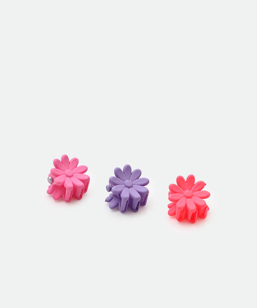 Kit 16 Peças Presilhas E Elásticos De Cabelo Infantil Marisa Roxo