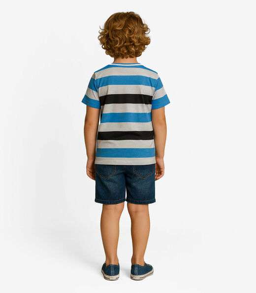 Camiseta Infantil Masculina Infinita Cor Azul