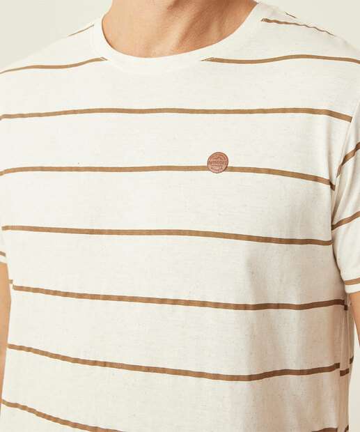 Camiseta Masculina Listrada Manga Curta MR