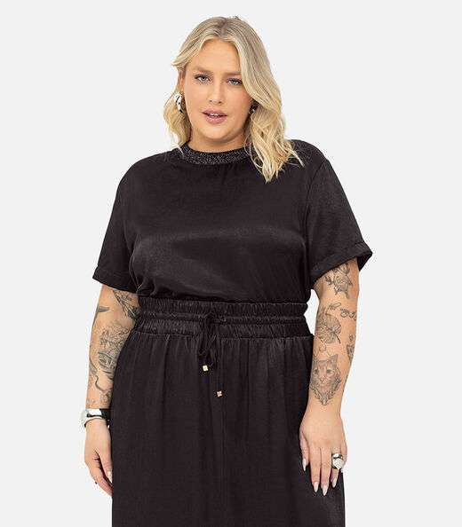 Image_Blusa Acetinada Plus Size Secret Glam Preto