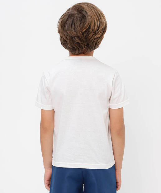 Camiseta Infantil Vingadores Marvel Tam 4 a 10 Off White