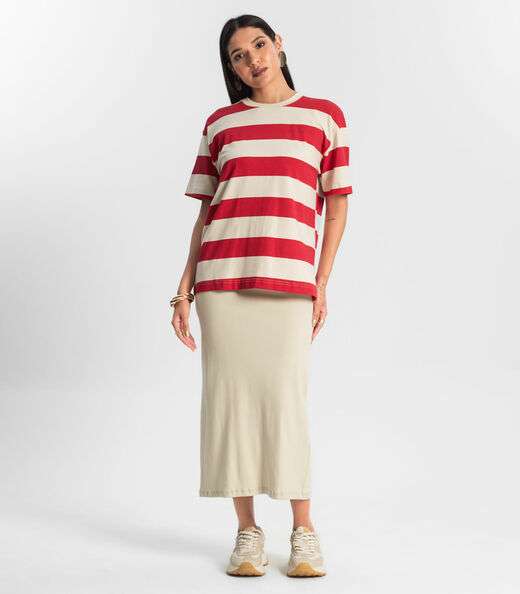 T- Shirt Feminina Cotton Leve Rovitex Vermelho