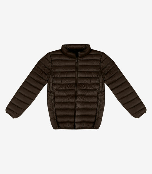 Jaqueta Masculina Puffer Em Poliamida All Free Marrom