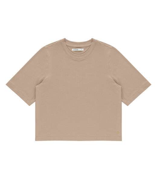 Blusa Feminina Manga Curta em Molecotton Endless Marrom