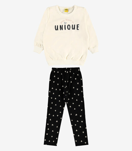 Conjunto Blusão com Legging Molecotton Rovi Kids Bege