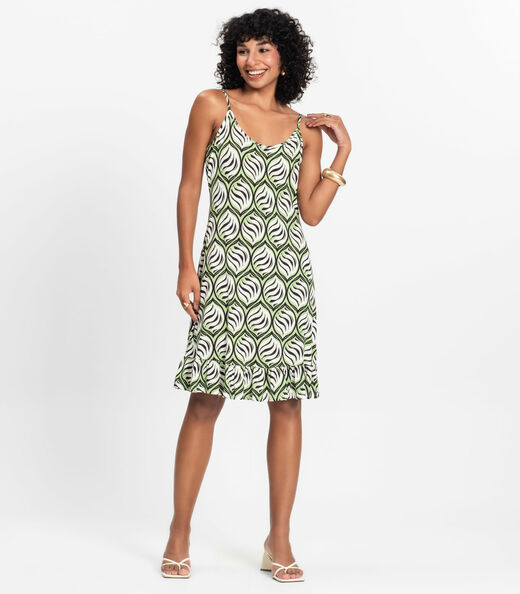Vestido Feminino Estampado Select Verde