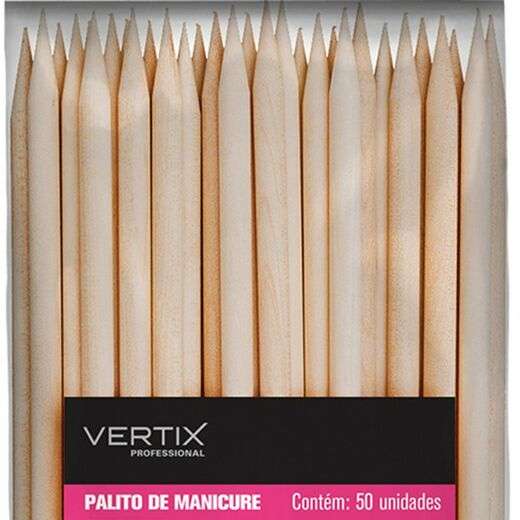 Palito Profissional Para Unhas Duas Pontas 50Pcs Vertix