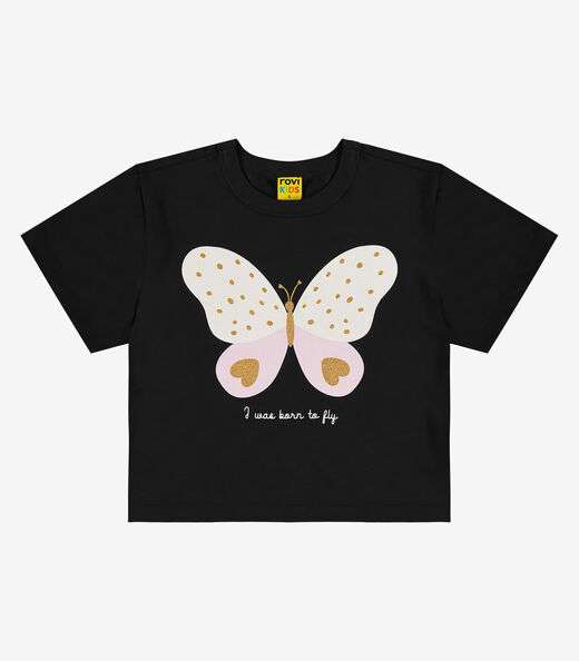 Blusa Feminina Infantil Rovi Kids Preto