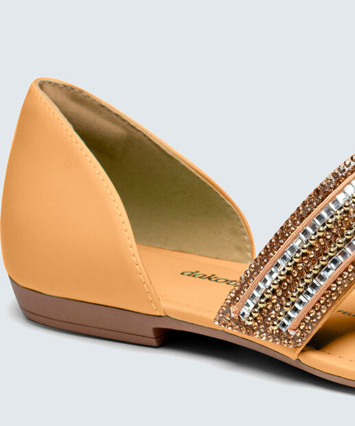 Sandália Rasteira Feminina Strass Dakota 